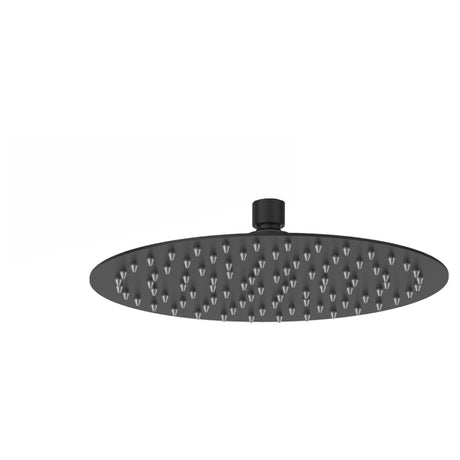 Frontline Aquaflow Round Ultra Thin Shower Head 300mm - Matt Black - FMART6670B - TAP 'N' SHOWER