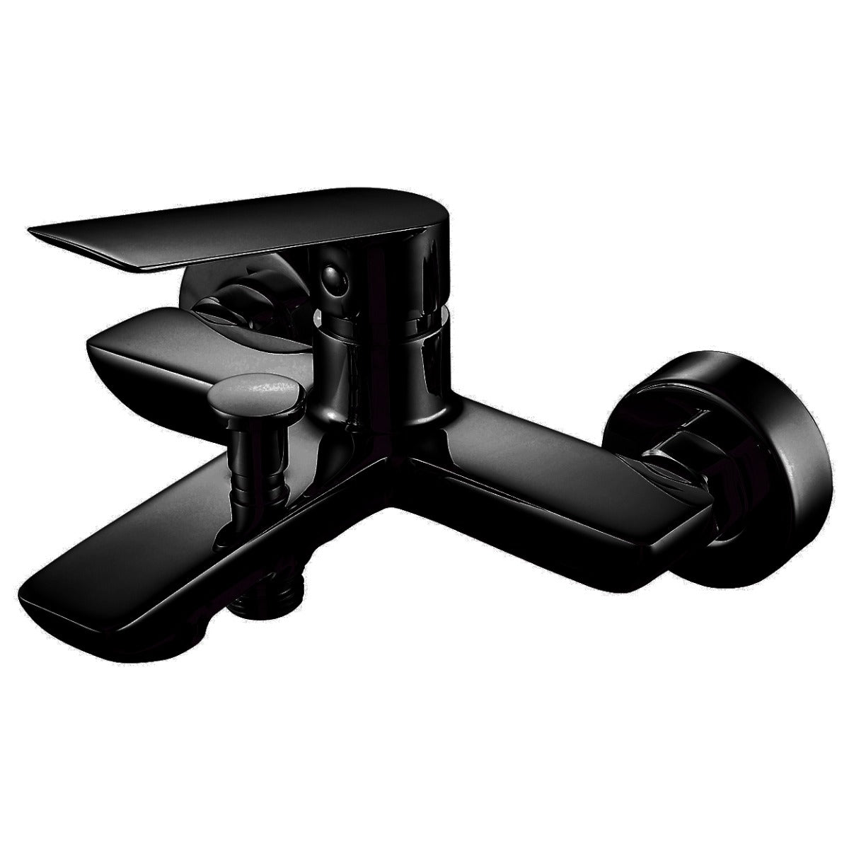 Frontline Aquaflow Sleek Wall Mounted Bath Shower Mixer - Matt Black - FMART9900B - TAP 'N' SHOWER