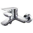 Frontline Aquaflow Sleek Wall Mounted Bath Shower Mixer Chrome - Chrome - FMART9900C - TAP 'N' SHOWER