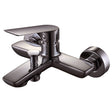 Frontline Aquaflow Sleek Wall Mounted Bath Shower Mixer - Matt Rhodium - FMART9900MR - TAP 'N' SHOWER