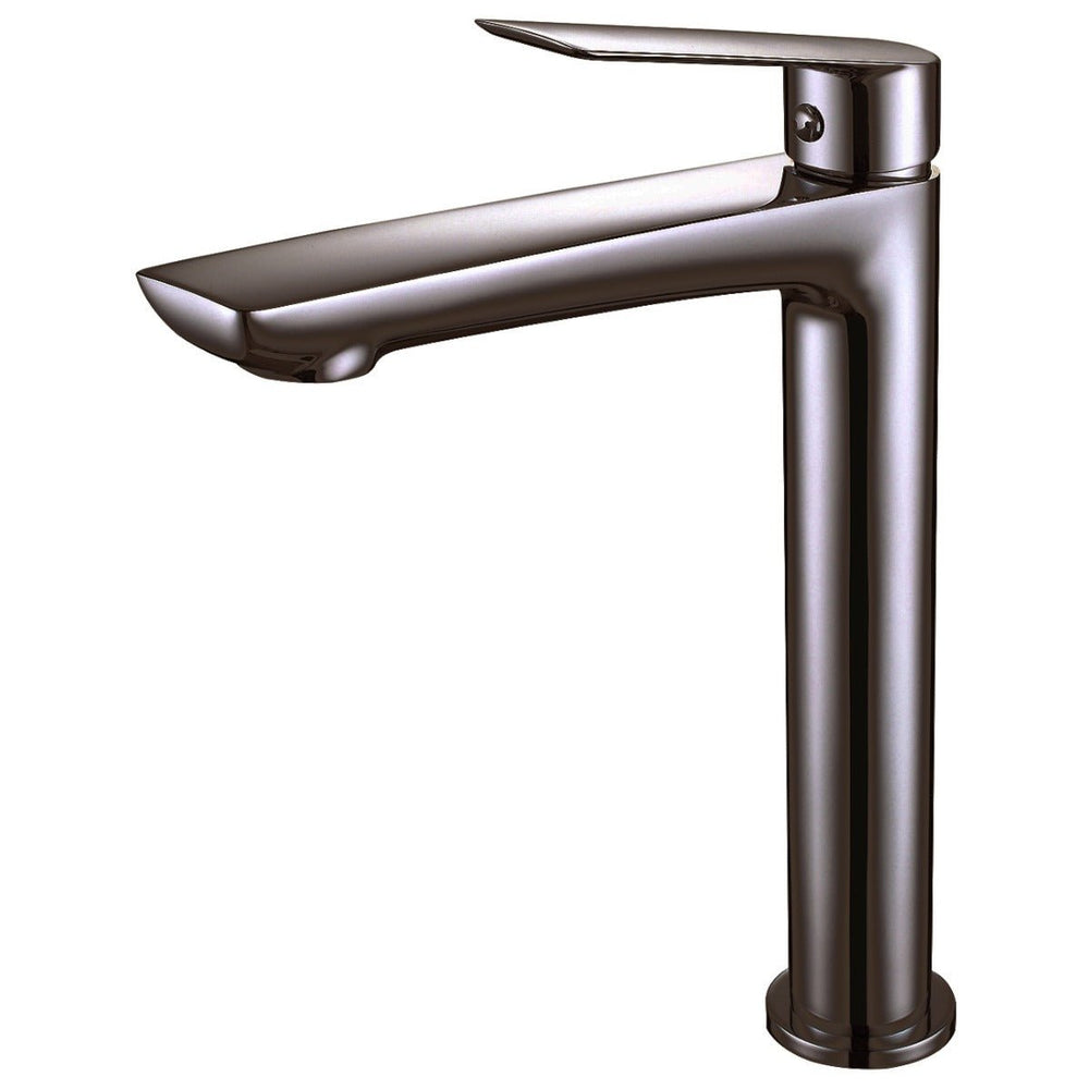 Frontline Aquaflow Sleek Tall Basin Mixer - Matt Rhodium - FMART9914MR - TAP 'N' SHOWER
