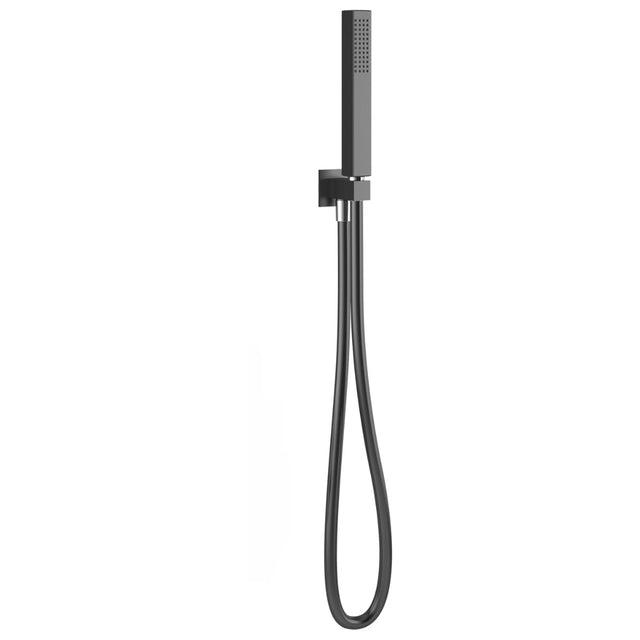 Frontline Aquaflow Square Outlet Elbow, Flex & Handset - Matt Black - FMSMBOEPB - TAP 'N' SHOWER