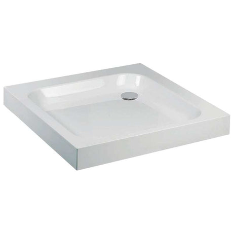 Frontline Aquaglass Shower Tray 700x700mm - White - JTUFR70 - TAP 'N' SHOWER