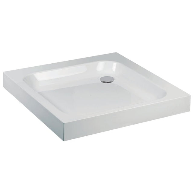 Frontline Aquaglass Shower Tray 800x800mm - White - JTUFR80 - TAP 'N' SHOWER