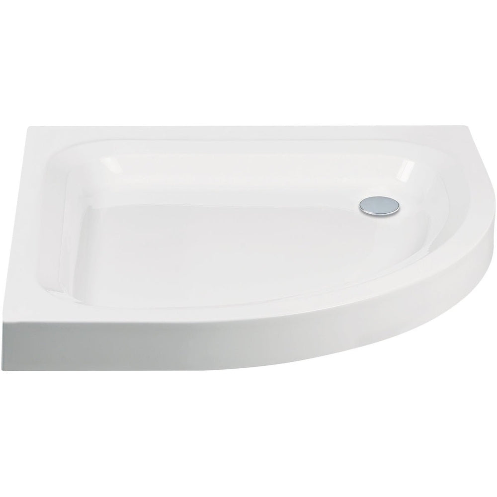 Frontline Aquaglass Quadrant Shower Tray 900mm - White - JTUFR90Q - TAP 'N' SHOWER