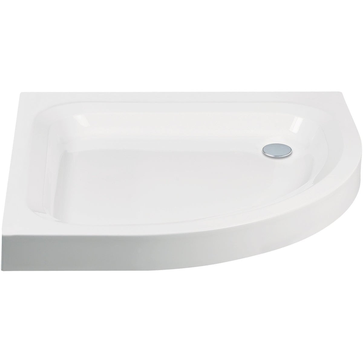 Frontline Aquaglass Quadrant Shower Tray 900mm - White - JTUFR90Q - TAP 'N' SHOWER