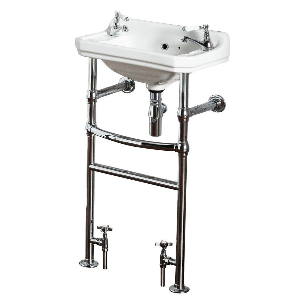 Holborn Heated Washstand 500x970mm - Chrome - LMNRSUN - BSR01 - TAP 'N' SHOWER