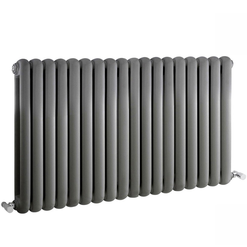 Frontline Kenmare Horizontal Column Radiator 1210x600mm - Anthracite - LMNRSUN - R13 - 12A - TAP 'N' SHOWER