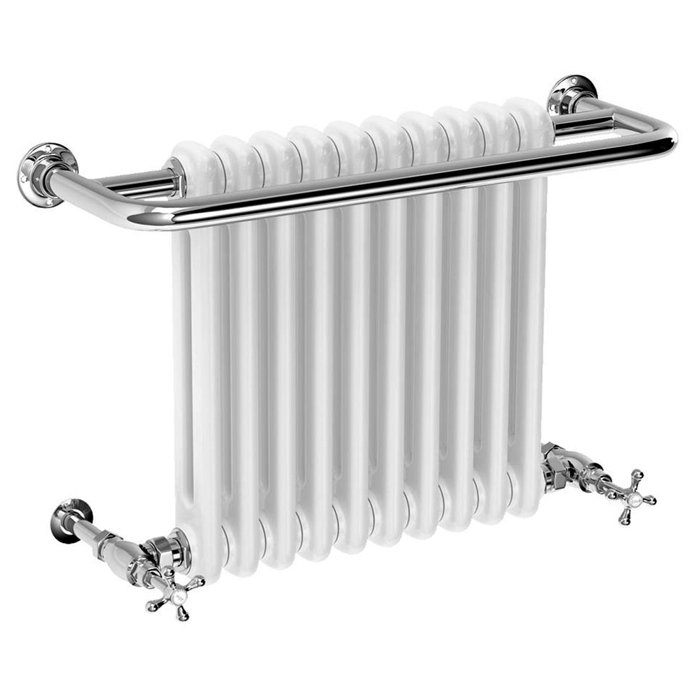 Frontline Edwardian Towel Warmer 491x741mm - Chrome/White - LMNRSUNTR17 - TAP 'N' SHOWER