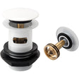 Frontline Easy Clean Sprung Plug Basin Waste - Gloss White - LMWE106E - C - TAP 'N' SHOWER