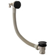 Frontline Aquaflow Cascade Round Overflow Bath Filler - Matt Black - LMWE243 - MB - TAP 'N' SHOWER