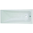 Frontline Aquabathe Atlanta Tungstenite Bath 1400x700mm - White - SI805219T - TAP 'N' SHOWER