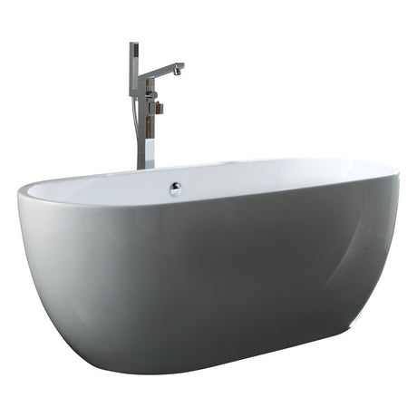 Frontline Aquabathe Summit Luxury Freestanding Bath 1500x700mm - White - SI806052 - TAP 'N' SHOWER