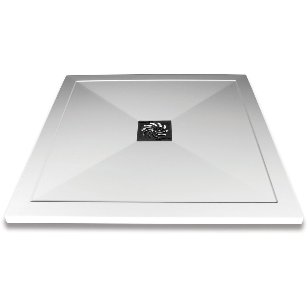 Frontline Aquaglass Slimline Square Shower Tray 1000x1000mm - White - ST251000SQ - TAP 'N' SHOWER