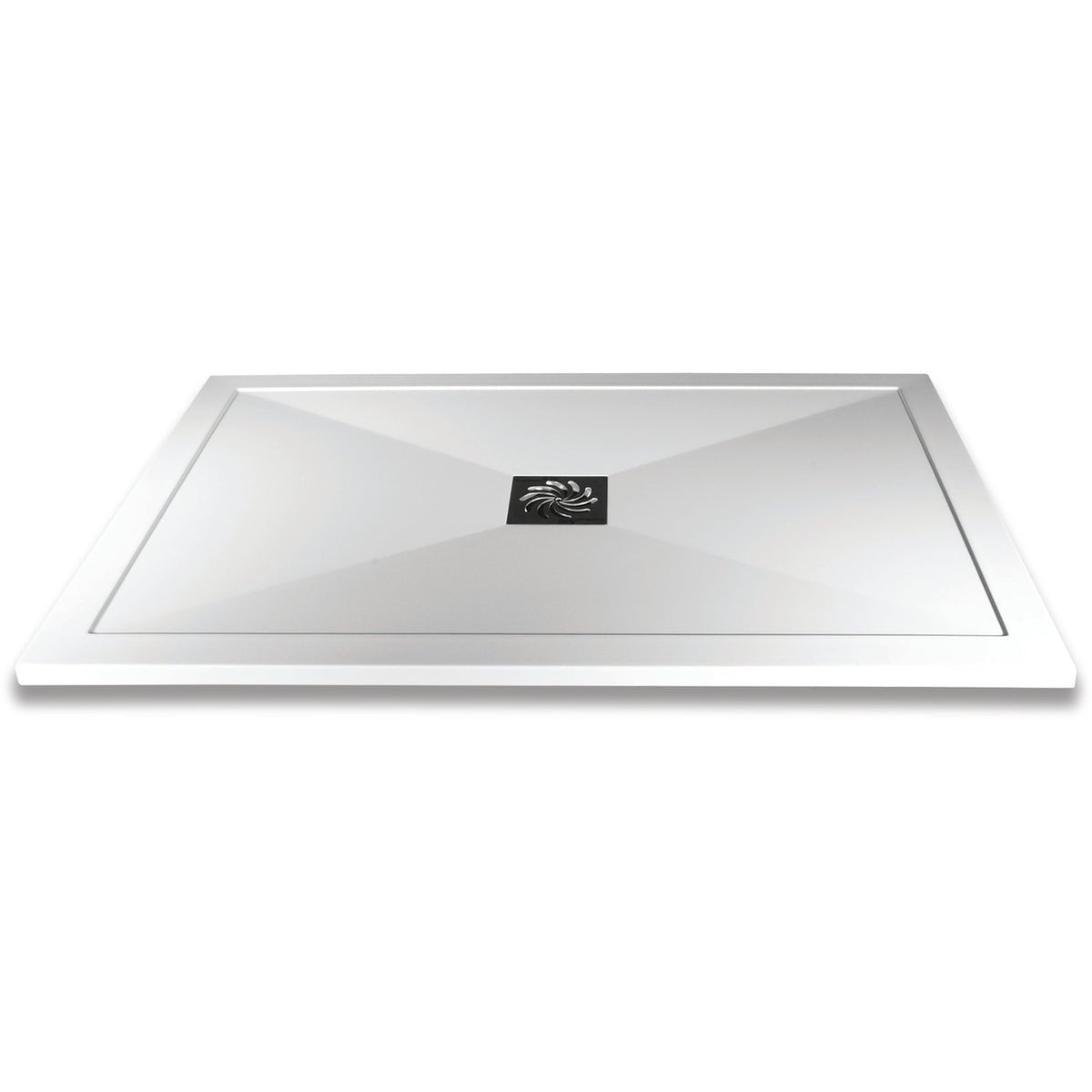 Frontline Aquaglass Slimline Shower Tray 1200x700mm - White - ST2512X70 - TAP 'N' SHOWER