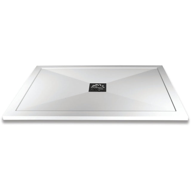 Frontline Aquaglass Slimline Shower Tray 1200x700mm - White - ST2512X70 - TAP 'N' SHOWER
