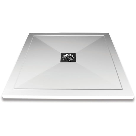 Frontline Aquaglass Slimline Square Shower Tray 760x760mm - White - ST25760SQ - TAP 'N' SHOWER