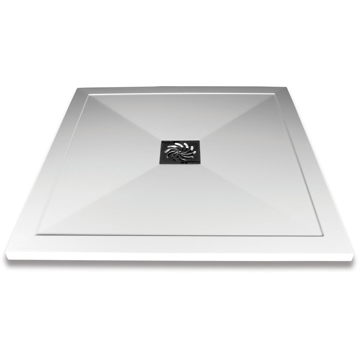 Frontline Aquaglass Slimline Shower Tray 800x800mm - White - ST25800SQ - TAP 'N' SHOWER