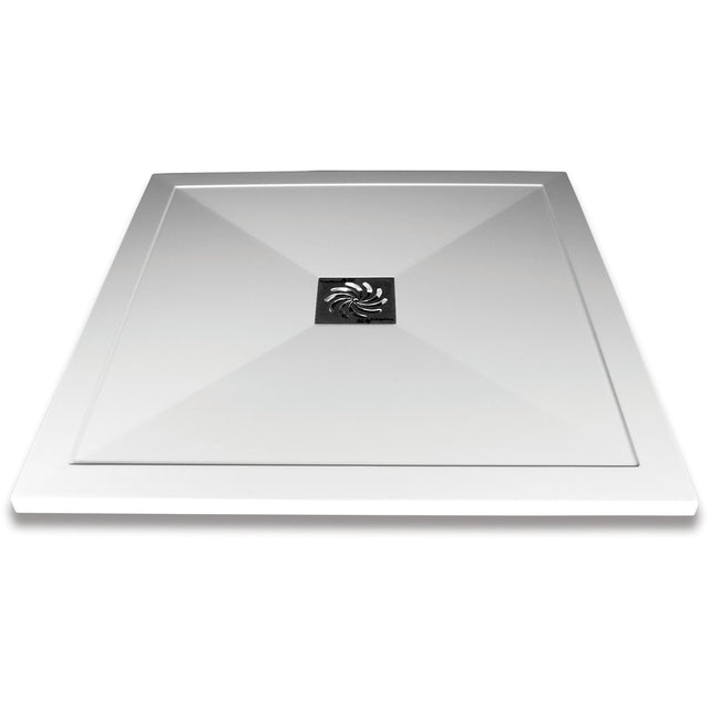 Frontline Aquaglass Slimline Shower Tray 800x800mm - White - ST25800SQ - TAP 'N' SHOWER