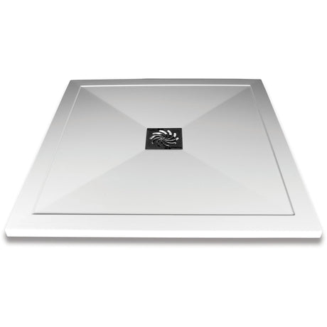 Frontline Aquaglass Slimline Shower Tray 900x900mm - White - ST25900SQ - TAP 'N' SHOWER