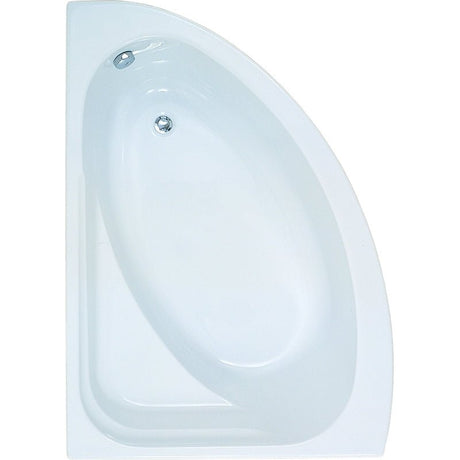 Frontline Aquabathe Orlah LH Offset Corner Bath 1500 x 1040mm - White - TROWL - TAP 'N' SHOWER