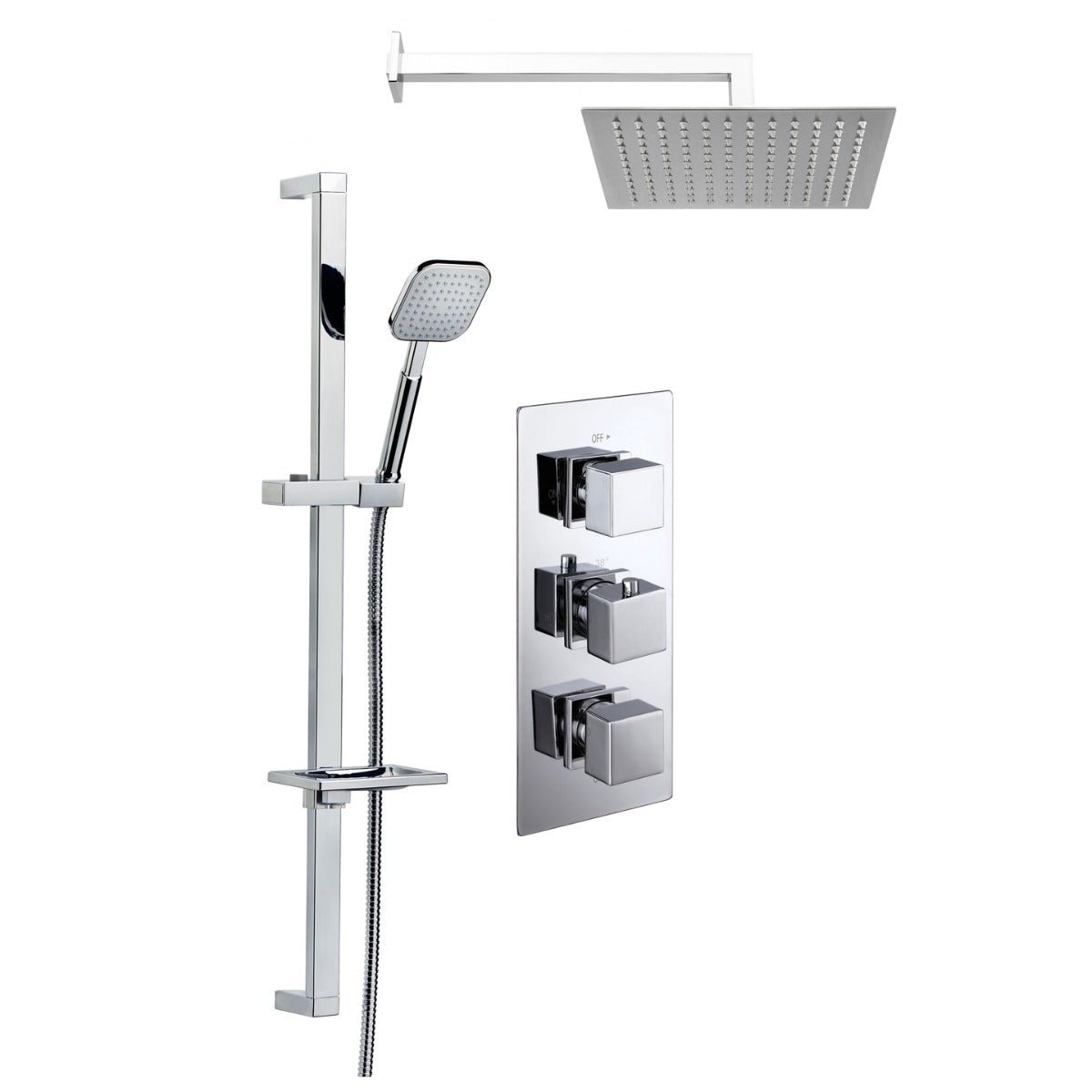 Frontline Aquaflow Pure Shower Pack 2 - Chrome - UFVISP2 - TAP 'N' SHOWER
