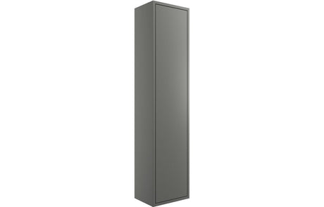 Prystine McAllen 1 Door Wall Hung Tall Unit 300mm - Matt Grey - PRIS2096 - TAP 'N' SHOWER