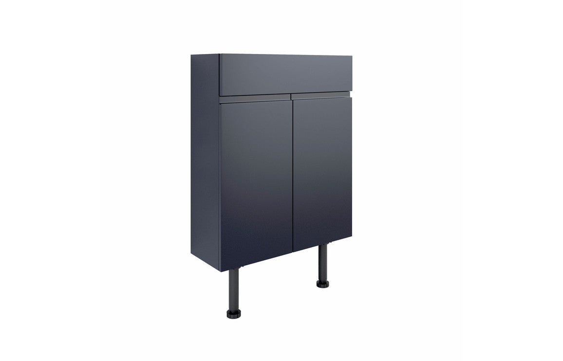 Prystine Visalia Slim Basin Unit 600mm - Matt Indigo Blue - PRIS105444 - TAP 'N' SHOWER