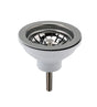 Launde Abbey Fireclay Sinks Pull Out Basket Strainer Waste without Overflow 90mm - Brushed Nickel - TAP 'N' SHOWER