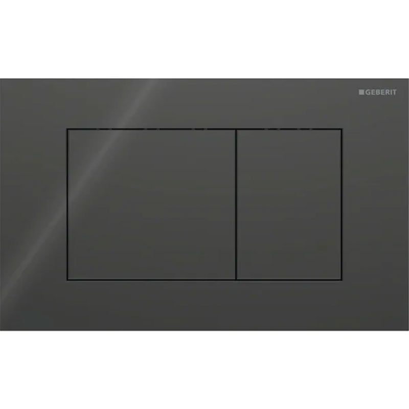 Geberit Sigma40 Square WC Dual Flush Plate - Black Glass - 115.629.SJ.1 - TAP 'N' SHOWER