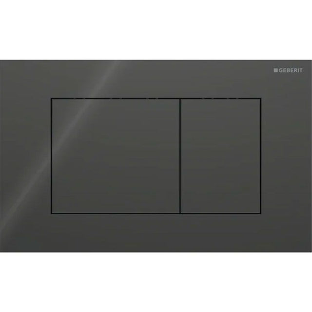 Geberit Sigma40 Square WC Dual Flush Plate - Black Glass - 115.629.SJ.1 - TAP 'N' SHOWER
