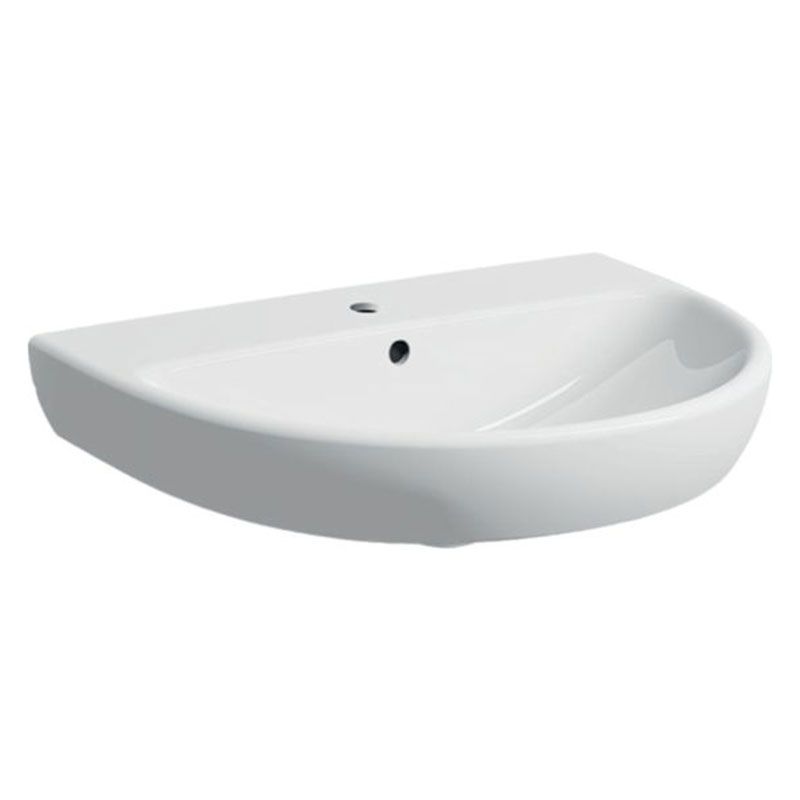 Geberit Selnova 1 Tap Hole Countertop Basin 650mm - White - 500.297.01.7 - TAP 'N' SHOWER