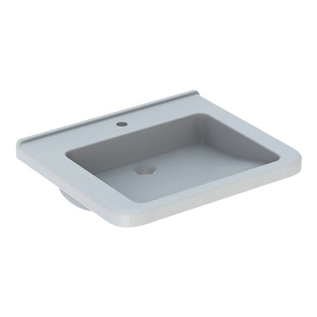 Geberit Selnova Comfort Square Countertop Basin 550mm 1 Tap Hole - White - 500.786.00.7 - TAP 'N' SHOWER