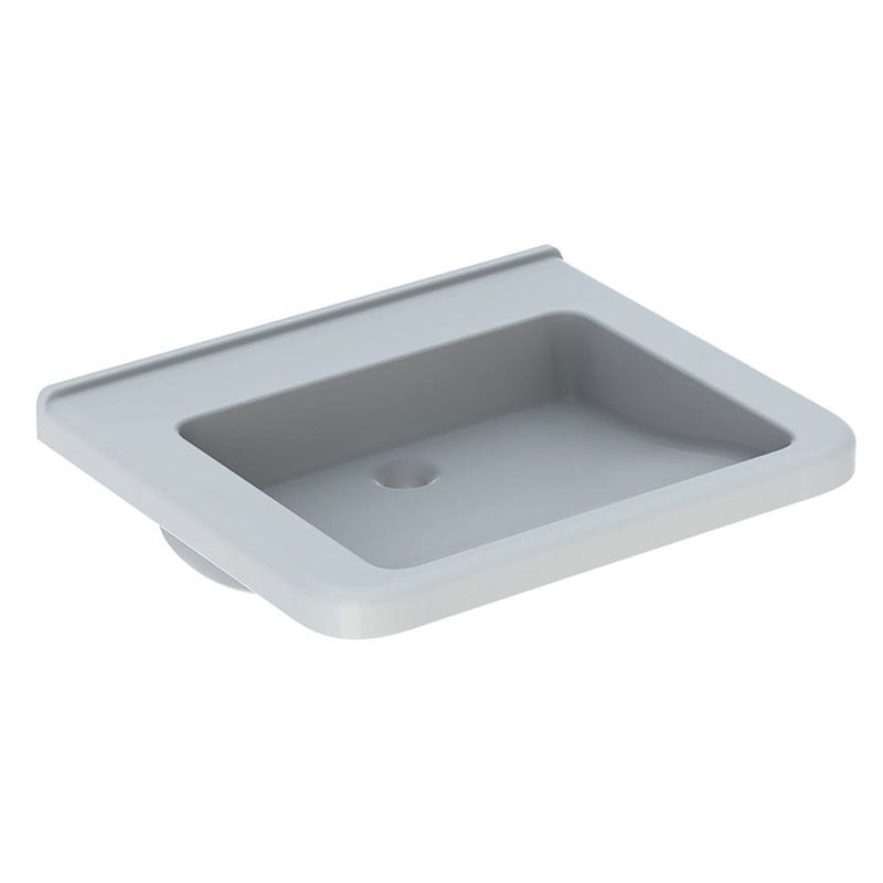 Geberit Selnova 0 Tap Holes Comfort Square Countertop Basin 550mm - White - 500.787.01.7 - TAP 'N' SHOWER