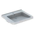 Geberit Selnova Comfort Square 1 Taphole Countertop Basin and Overflow - White - 500.788.01.7 - TAP 'N' SHOWER
