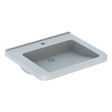Geberit Selnova Comfort Square 1 Tap Hole Countertop Basin 650mm - White - 500.789.01.7 - TAP 'N' SHOWER