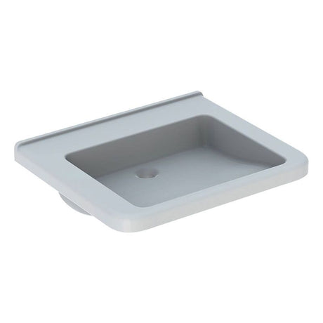 Geberit Selnova Comfort Square 0 Tap Holes Countertop Basin 650mm - White - 500.790.01.7 - TAP 'N' SHOWER