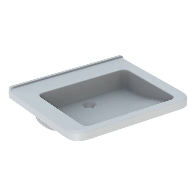 Geberit Selnova Comfort Square 0 Tap Holes Countertop Basin 650mm - White - 500.790.01.7 - TAP 'N' SHOWER