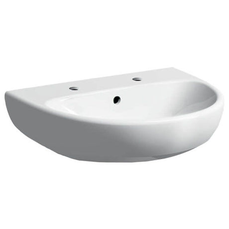 Geberit Selnova 2 Tap Holes Wash Basin 500mm - White - 501.049.00.6 - TAP 'N' SHOWER