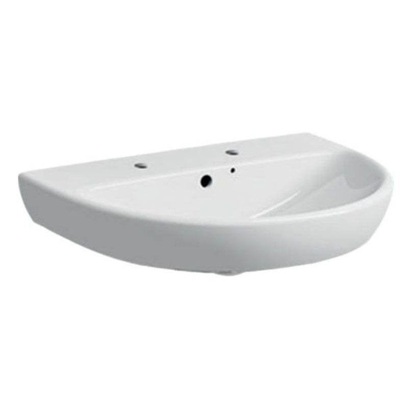 Geberit Selnova 2 Tap Holes Countertop Basin 550mm - White - 501.400.00.6 - TAP 'N' SHOWER