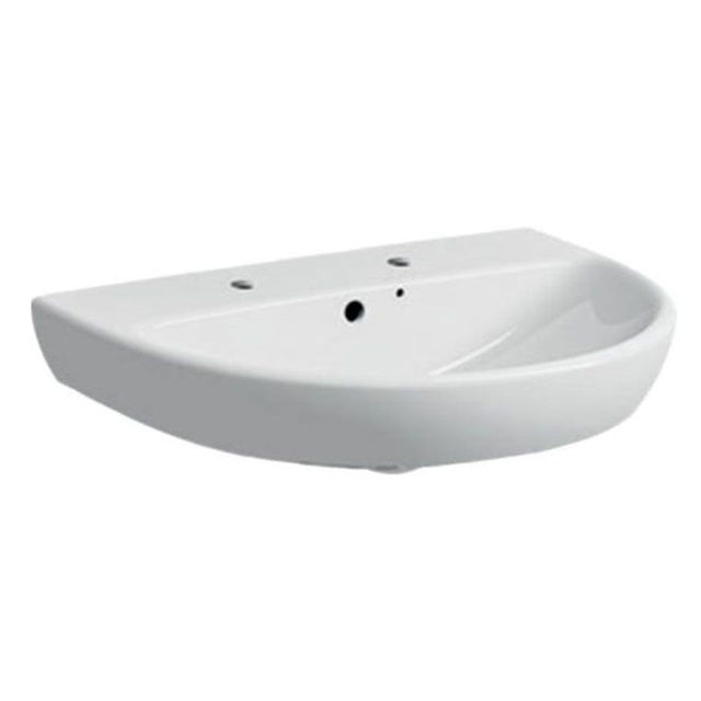 Geberit Selnova 2 Tap Holes Countertop Basin 550mm - White - 501.400.00.6 - TAP 'N' SHOWER
