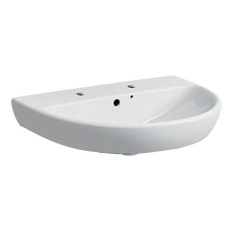 Geberit Selnova 2 Tap Holes Countertop Basin 650mm - White - 501.403.00.7 - TAP 'N' SHOWER