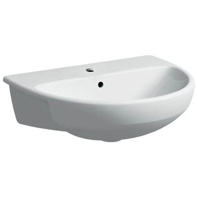 Geberit Selnova 1 Tap Hole Semi - Recessed Basin 550mm - White - 501.404.00.6 - TAP 'N' SHOWER