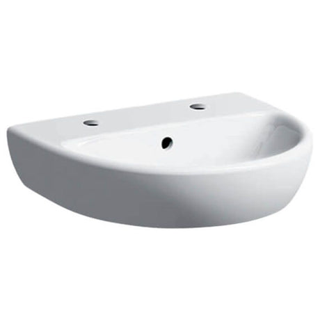 Geberit Selnova 2 Tap holes Cloakroom Basin 450mm - White - 501.409.00.6 - TAP 'N' SHOWER