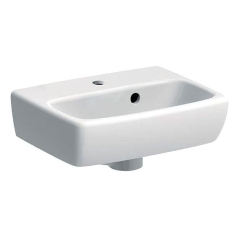 Geberit Selnova 1 Tap Hole Square Cloakroom Basin 360mm - White - 501.469.00.6 - TAP 'N' SHOWER