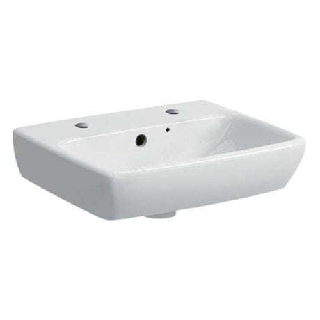 Geberit Selnova 2 Tap Holes Square Cloakroom Basin 450mm - White - 501.474.00.7 - TAP 'N' SHOWER