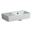 Geberit Selnova 1 Tap Hole Compact LH Countertop Basin 500mm - White - 501.506.00.7 - TAP 'N' SHOWER
