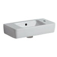 Geberit Selnova 1 Tap Hole Compact RH Countertop Basin 500mm - White - 501.507.00.7 - TAP 'N' SHOWER