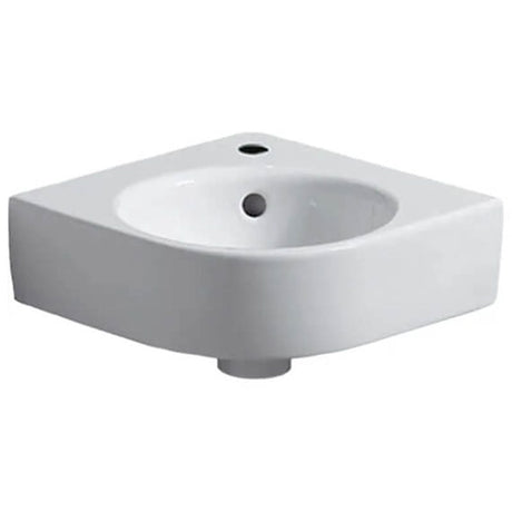 Geberit Selnova 1 Tap Hole Compact Corner Basin 695mm - White - 501.508.00.7 - TAP 'N' SHOWER