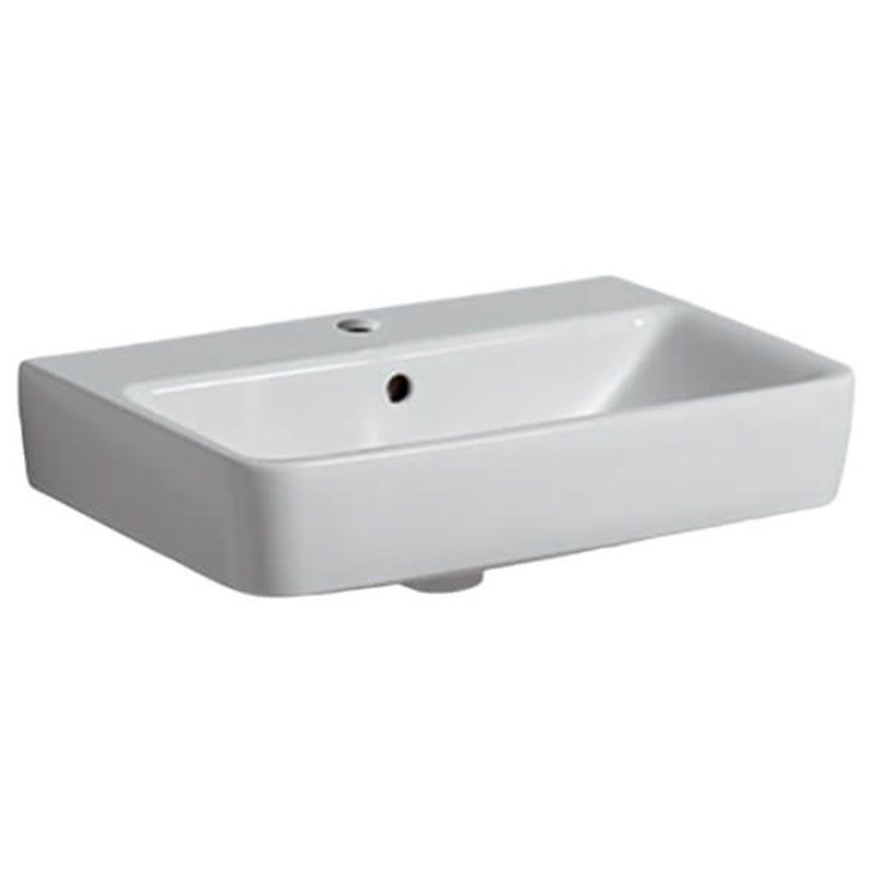 Geberit Selnova 1 Tap Hole Compact Wash Basin 550mm - White - 501.509.00.6 - TAP 'N' SHOWER